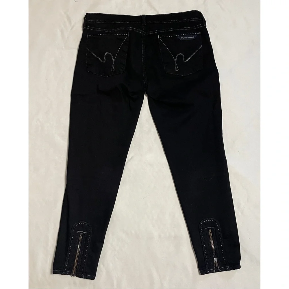 Citizens Of Humanity by Jerome Dahan Black Ankle Length Stretch Jeans Size 30